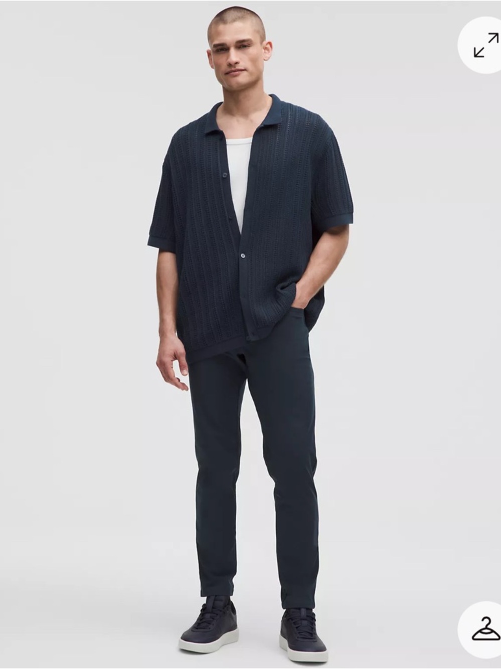 Lululemon Athletica Men's ABC Slim-Fit 5 Pocket Pant 32L in Navy Sz 34x32